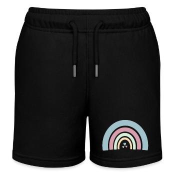 Regenbogen - Kinder Organic Joggingshorts Mini Bolter von Stanley/Stella - Schwarz - Vorne