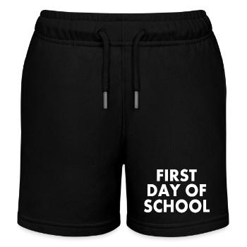First day of school - Short de jogging enfant bio Stanley/Stella - noir - Devant
