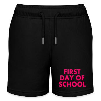 First day of school - Short de jogging enfant bio Stanley/Stella - noir - Devant
