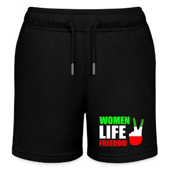 Women life freedom - Kinder Organic Joggingshorts Mini Bolter von Stanley/Stella - Schwarz - Vorne