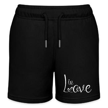 In Love white - Kids Organic Sweat Shorts by Stanley/Stella - black - Front