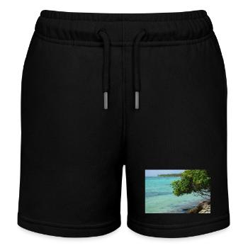 VACANCES. VIVE LES VACANCES. VACANCES. MER - Short de jogging enfant bio Stanley/Stella - noir - Devant