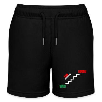 Treppe Erfolg durch Tun - Kinder Organic Joggingshorts Mini Bolter von Stanley/Stella - Schwarz - Vorne