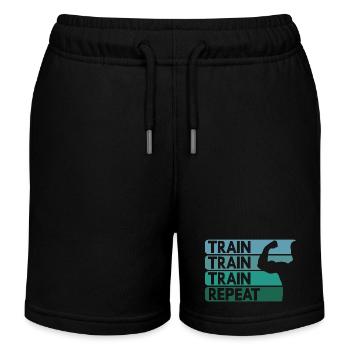 Fitness Bodybuilding Sportler Fitnesssport Sport - Kinder Organic Joggingshorts Mini Bolter von Stanley/Stella - Schwarz - Vorne
