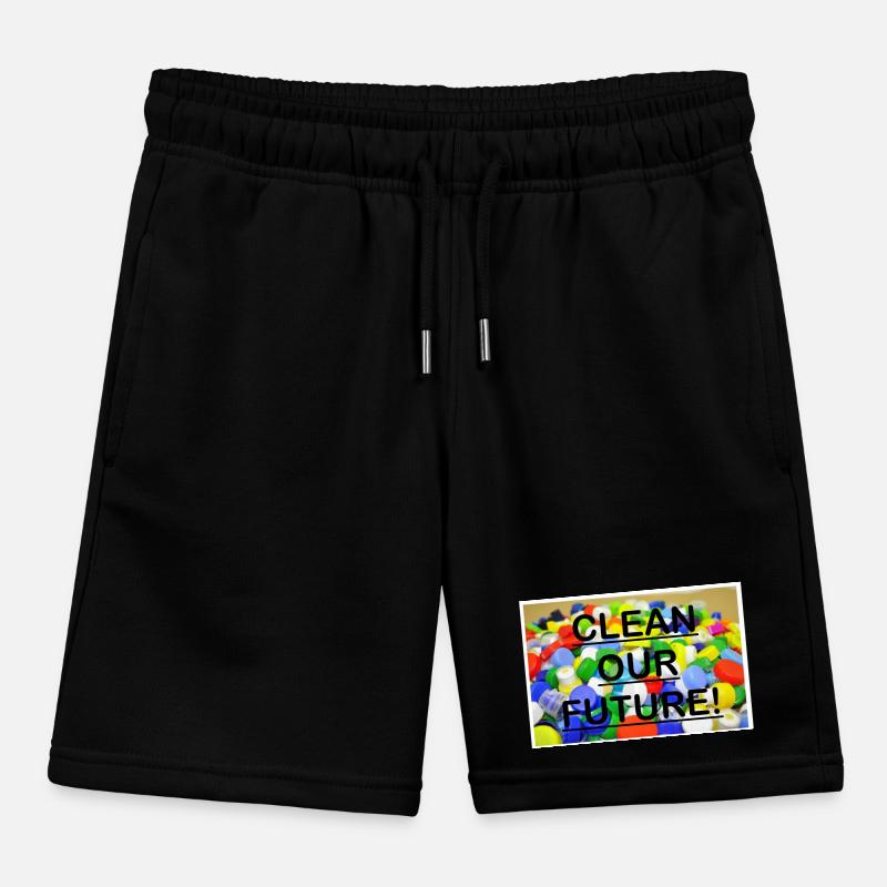 Future plastic Kids Organic Sweat Shorts by Stanley/Stella