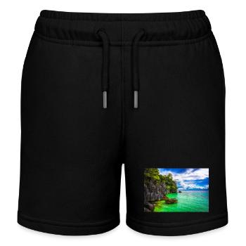 CÔTE PARADISIAQUE - Short de jogging enfant bio Stanley/Stella - noir - Devant