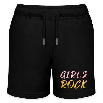 International Women's Day - Kids Organic Sweat Shorts by Stanley/Stella - black - Front