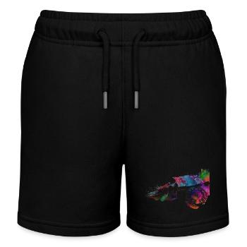 Fishing sport #fishing - Kids Organic Sweat Shorts by Stanley/Stella - black - Front