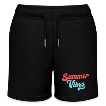 Sommer-Vibes - Kinder Organic Joggingshorts Mini Bolter von Stanley/Stella - Schwarz - Vorne