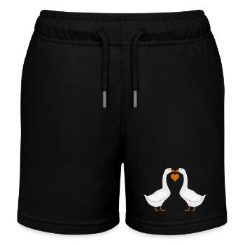 oie Cœur - Short de jogging enfant bio Stanley/Stella - noir - Devant