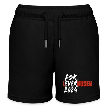 For Ever Leverkusen - Ich mag Leverkusen - Spruch - Kinder Organic Joggingshorts Mini Bolter von Stanley/Stella - Schwarz - Vorne