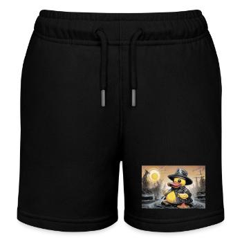 Heavy Metal Badeente Bernd - Kinder Organic Joggingshorts Mini Bolter von Stanley/Stella - Schwarz - Vorne