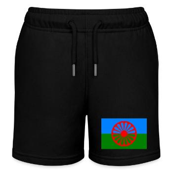 115552801 179234121 Roma flags - Kids Organic Sweat Shorts by Stanley/Stella - black - Front