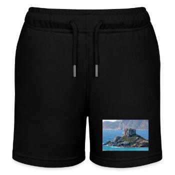 Vue panoramique de l’île de Kastri près de la ville de Kampos - Short de jogging enfant bio Stanley/Stella - noir - Devant