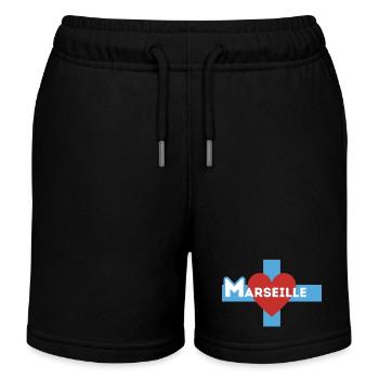 Ich liebe Marseille - Kinder Organic Joggingshorts Mini Bolter von Stanley/Stella - Schwarz - Vorne