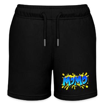 Graffiti Name MOMO printable on evrything - Kids Organic Sweat Shorts by Stanley/Stella - black - Front