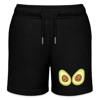 Avocats Fruits Fruits Végétarien - Short de jogging enfant bio Stanley/Stella - noir - Devant