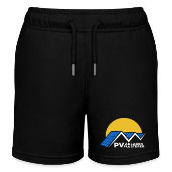 Photovoltaik - Solarenergie - PV Anlagen Flüsterer - Kinder Organic Joggingshorts Mini Bolter von Stanley/Stella - Schwarz - Vorne