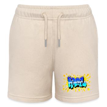 GRAFFITI KARL SPLASH JAUNE - Short de jogging enfant bio Stanley/Stella - écru doux - Devant