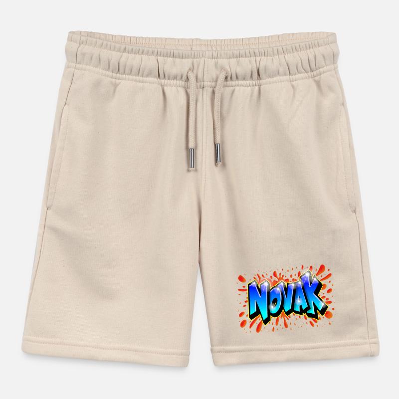 Graffiti NOVAK custom graff print Short de jogging enfant bio Stanley/Stella
