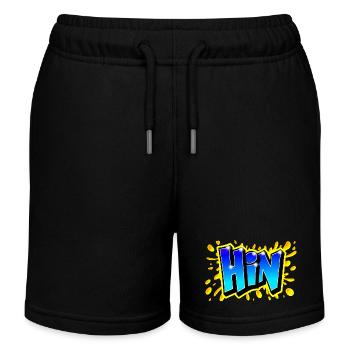 GRAFFITI VORNAME "HIN" DRUCKBAR VON MAX THE TAGGER - Kinder Organic Joggingshorts Mini Bolter von Stanley/Stella - Schwarz - Vorne