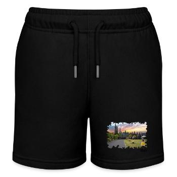 Île des Dieux de Bali, Temple Mère - Pura Besakih - Short de jogging enfant bio Stanley/Stella - noir - Devant