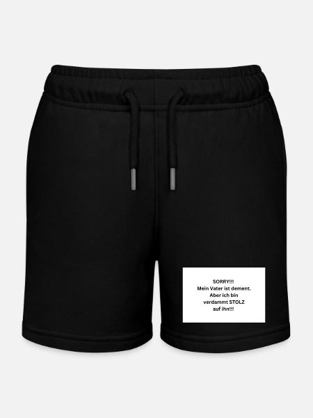 Trots op mijn demente vader - Kinder sweatshort biologisch Stanley/Stella - zwart