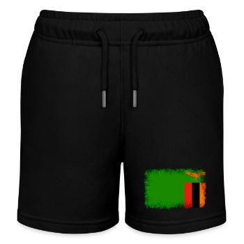 Zambia as Zambia - Kids Organic Sweat Shorts by Stanley/Stella - black - Front