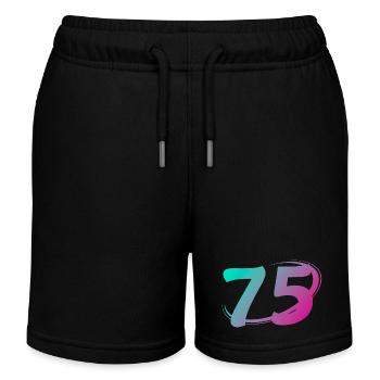 Nummer 75 mehrfarbig - Kinder Organic Joggingshorts Mini Bolter von Stanley/Stella - Schwarz - Vorne
