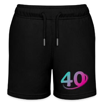 Nummer 40 mehrfarbig - Kinder Organic Joggingshorts Mini Bolter von Stanley/Stella - Schwarz - Vorne