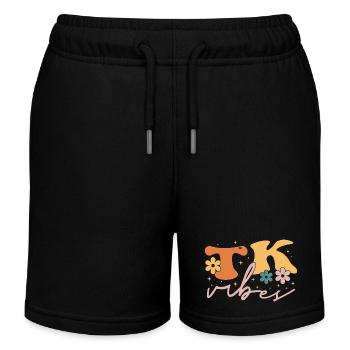 TK Vibes Wildflower Retro Teacher Daisy Kid - Short de jogging enfant bio Stanley/Stella - noir - Devant