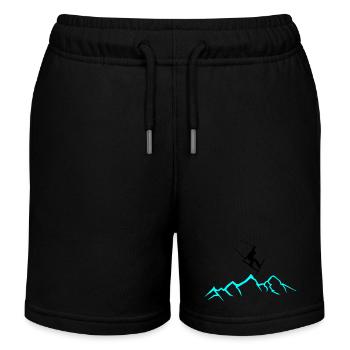 skifahrer gebirge 02 - Kinder Organic Joggingshorts Mini Bolter von Stanley/Stella - Schwarz - Vorne