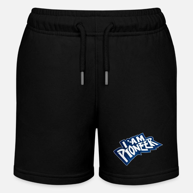 Ich bin ein Pionier - Kinder Organic Joggingshorts Mini Bolter von Stanley/Stella - Schwarz