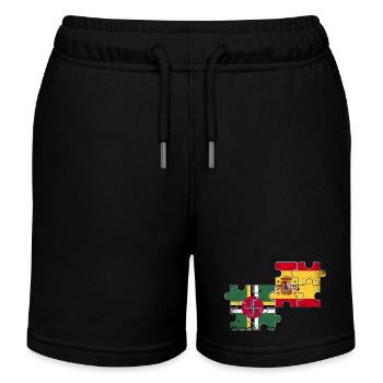 Dominica Spain Vintage Flag Dominican - Kids Organic Sweat Shorts by Stanley/Stella - black - Front