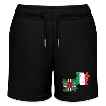 Dominica Italy Flag Dominicans - Kids Organic Sweat Shorts by Stanley/Stella - black - Front