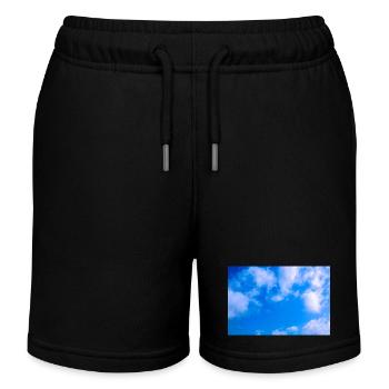 Blue cloudy sky - Short de jogging enfant bio Stanley/Stella - noir - Devant