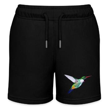Low Poly Bird - Kids Organic Sweat Shorts by Stanley/Stella - black - Front