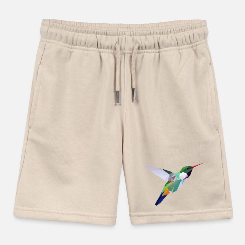 Low Poly Bird Kids Organic Sweat Shorts by Stanley/Stella