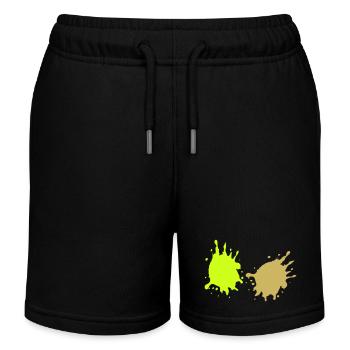 Taches de peinture - Short de jogging enfant bio Stanley/Stella - noir - Devant