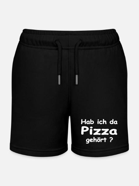 Pizza - Kinder Organic Joggingshorts Mini Bolter von Stanley/Stella - Schwarz