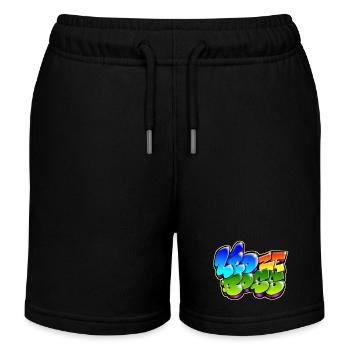 Leo Zeboss Graffiti Name - Kinder Organic Joggingshorts Mini Bolter von Stanley/Stella - Schwarz - Vorne