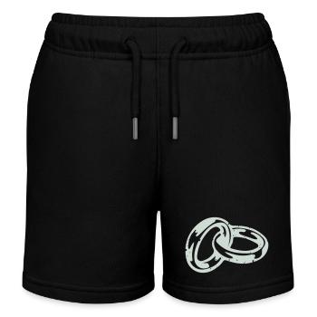 wedding rings - Kids Organic Sweat Shorts by Stanley/Stella - black - Front
