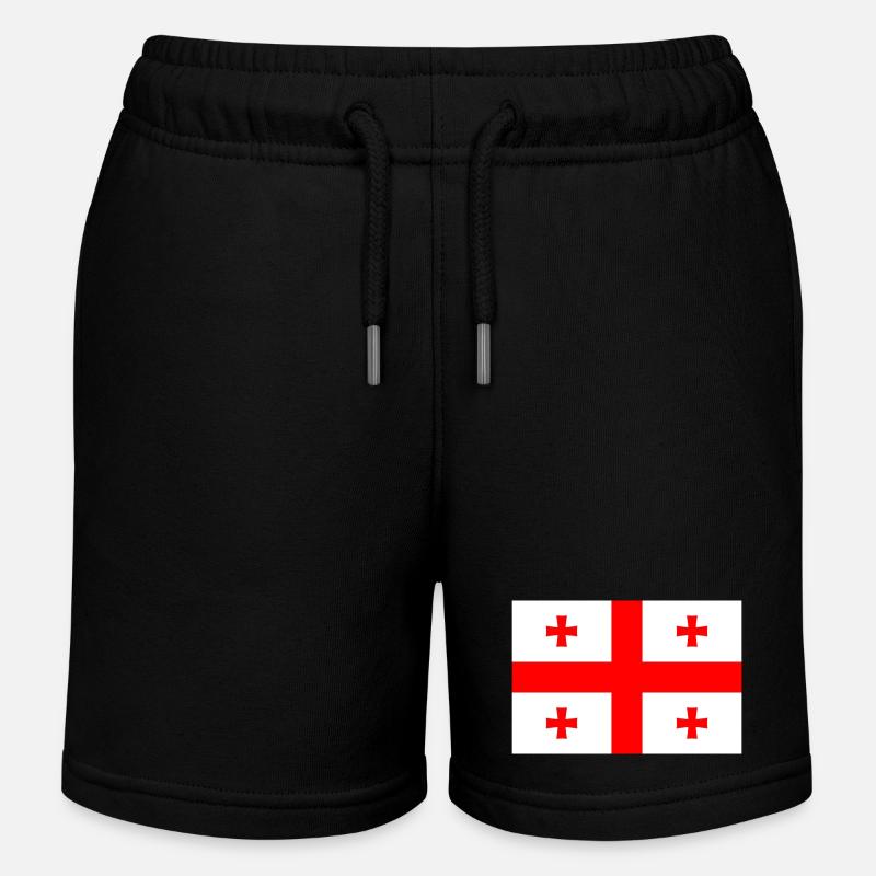 Georgia - Kids Organic Sweat Shorts by Stanley/Stella - black