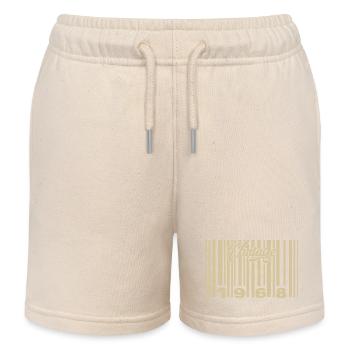 Jahrgang 1968 Barcode 1968: Jahr 2025. - Kinder Organic Joggingshorts Mini Bolter von Stanley/Stella - Natur - Vorne