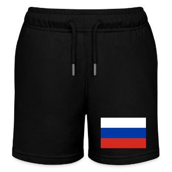 Russie - Short de jogging enfant bio Stanley/Stella - noir - Devant