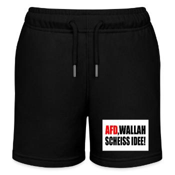 Afd wallah scheiss idee - Kinder Organic Joggingshorts Mini Bolter von Stanley/Stella - Schwarz - Vorne