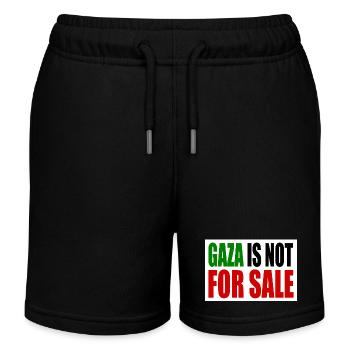 gaza is not for sale - Kids Organic Sweat Shorts by Stanley/Stella - black - Front