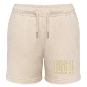 Jahrgang 2004 Barcode 2004: Jahr 2025. - Kinder Organic Joggingshorts Mini Bolter von Stanley/Stella - Natur - Vorne