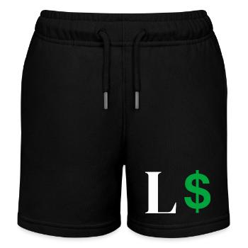 Buchstabe l Dollar - Kinder Organic Joggingshorts Mini Bolter von Stanley/Stella - Schwarz - Vorne