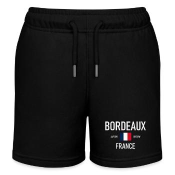 Bordeaux - France - France Coordonnées Drapeau - Short de jogging enfant bio Stanley/Stella - noir - Devant